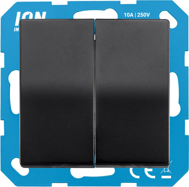 Ion v1 j1 inbouwschakelaar zwart wissel wissel