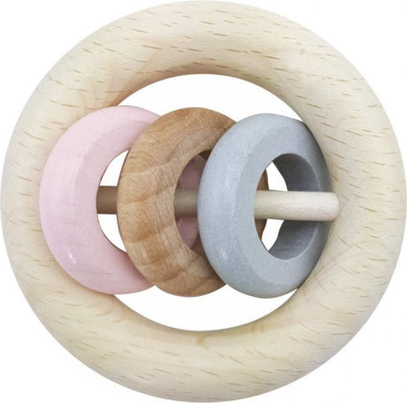 Hess rammelaar met 3 ringen (naturel roze)