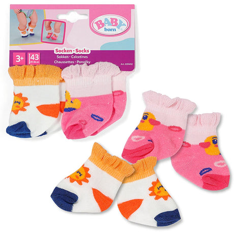 Baby born sokken set poppenkleding 2 paar 43cm multicolor. m