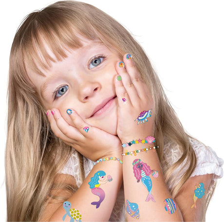 Avenir nagelstickers en tattoos - zeemeermin - 260+ stuks - makkelijk verwijderbaar - 3 jaar
