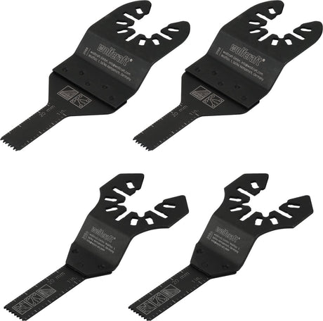 Wolfcraft - 4 delige multitool accessoireset voor hout - extra smalle invalzaagbladen - voor kleine uitsparingen en krappe ruimtes - 4273000