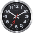 Nextime station – wandklok tafelklok – 19 cm – aluminium – zwart