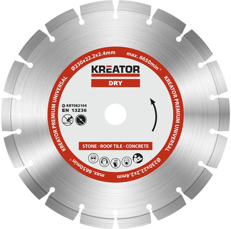 Kreator krt082104 diamantschijven set – ø230mm – universeel