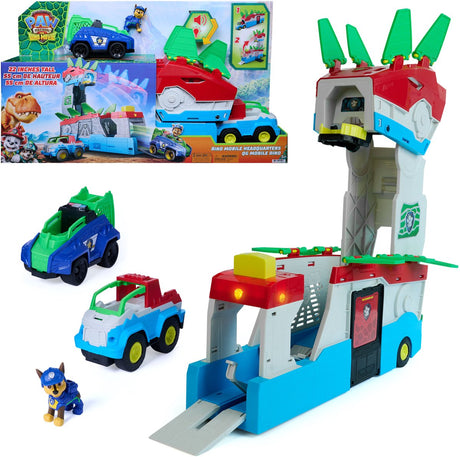 Paw patrol - de dino film - dino 2-in-1 hoofdkwartier - speelset van 55,8 cm met licht en geluid