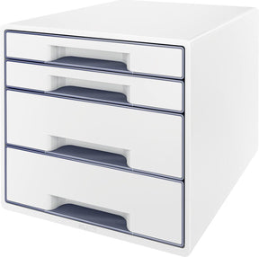 Leitz wow desk cube 4 laden wit grijs