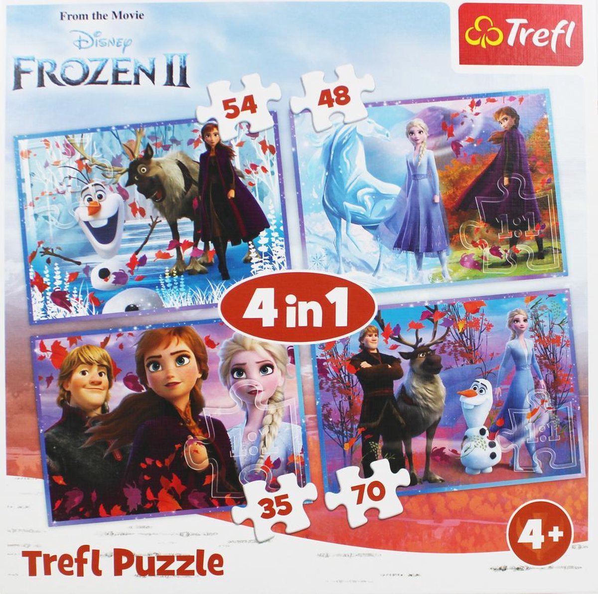 Trefl puzzel frozen 2 4 in 1: 35 48 54 70 stukjes