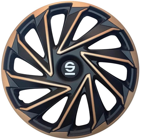 Sparco wieldoppen varese 15 inch goud zwart - 4 stuks