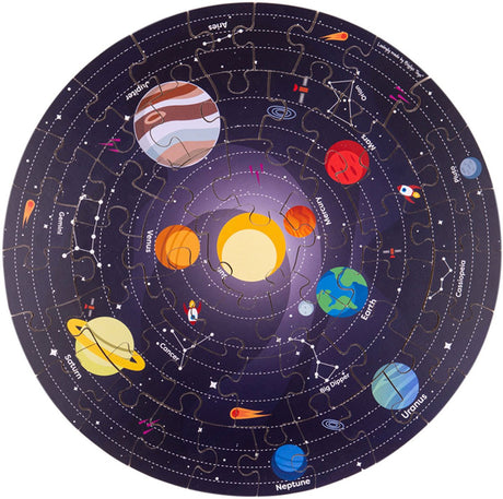Bigjigs vloerpuzzel zonnestelsel rond, 39cm