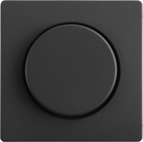 Berker q1 centraalplaat met knop voor dimmer - vervaardigd uit kunststof - eenvoudige klikbevestiging - geschikt voor inbouw schakelmateriaal - kleur antraciet - onderdeel van de serie q1