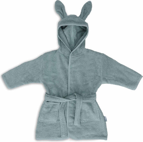 Jollein - baby badjas badstof 3-4 jaar - badjas kinderen met capuchon - sea green