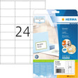 Herma etiketten 70x36 wit mat 10 vel din a4 240 stuks