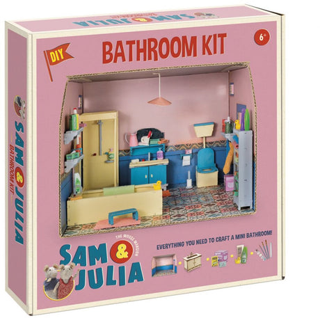 Bambolino sam julia het muizenhuis miniatuur-badkamer knutselpakket - speelgoed kinderen - schaal 1:12 - knutselen - voor meisjes en jongens - toys
