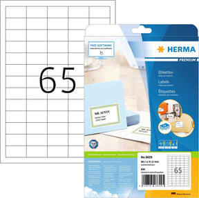 Merkloos sans marque herma 8629 premium etiketten 38,1x21,2mm, 10 vel