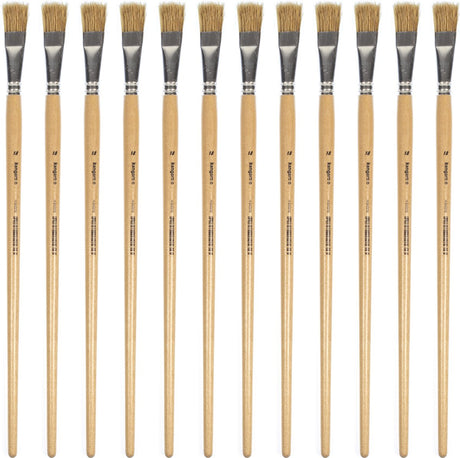 Kangaro lyonse penseel nr 18 - gelakt hout - doos a 12 stuks - k-840218