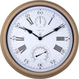 Nextime hyacinth – wandklok – 40.5 cm – metaal – bruin – weerbestendig