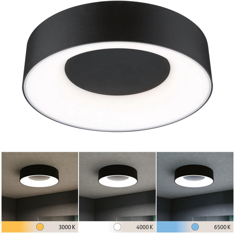 Paulmann led-plafondlamp casca ip44 white switch 1500lm 230v 16w zwart mat
