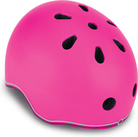 Globber kinderhelm - go up - roze - verstelbaar 45-51cm - met verlichting - sterke polycarbonaat buitenschaal one size