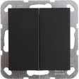 Gira e2 schakelaar inbouw - serie - zwart