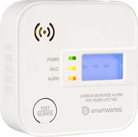 Smartwares fga-03001 - koolmonoxidemelder - co melder - 10-jaars batterij en sensor - 85 db - led indicatie