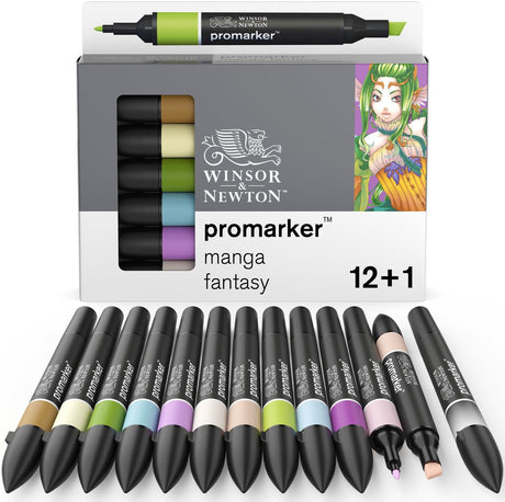 Winsor newton 0290142 promarker™ 12+1 manga fantasy | professionele layoutmarkers alcoholmarkers
