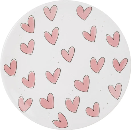 Blond amsterdam , even bijkletsen, pink: bord 22 cm hearts