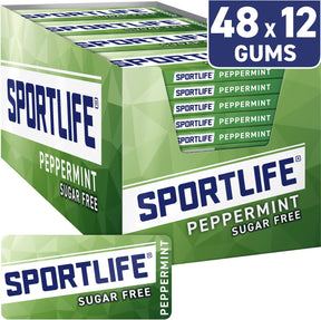 Sportlife peppermint suikervrije kauwgom 1x(48x18g)