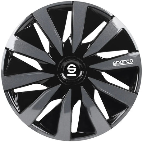 wieldoppen Lazio 13 inch ABS zwart grijs set van 4