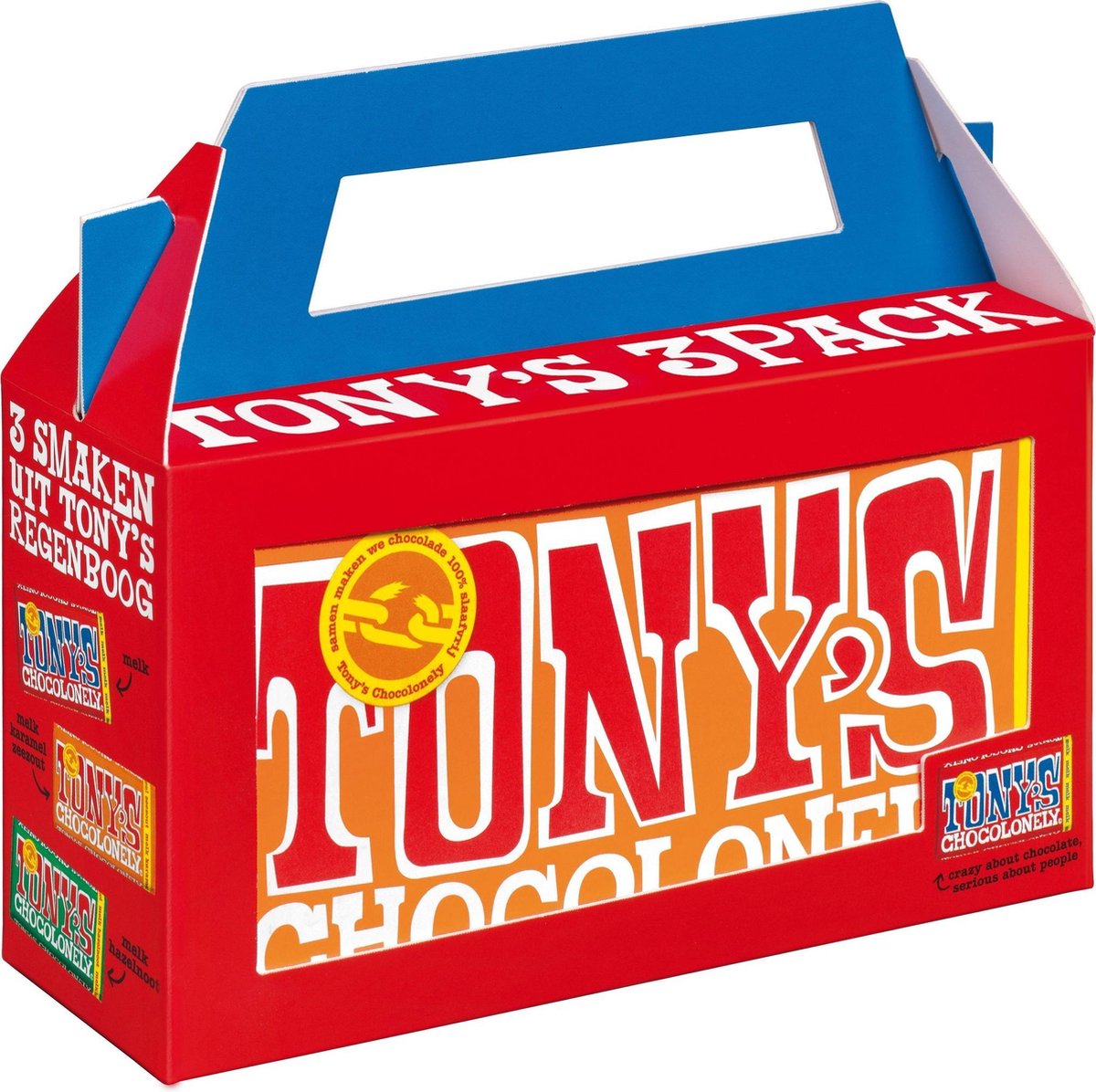 Tony's chocolonely chocoladecadeau - geschenkdoos - verjaardag - 3 repen - fairtrade