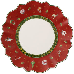Villeroy boch toy's delight gebakbordje - 17 cm - rood - kerst