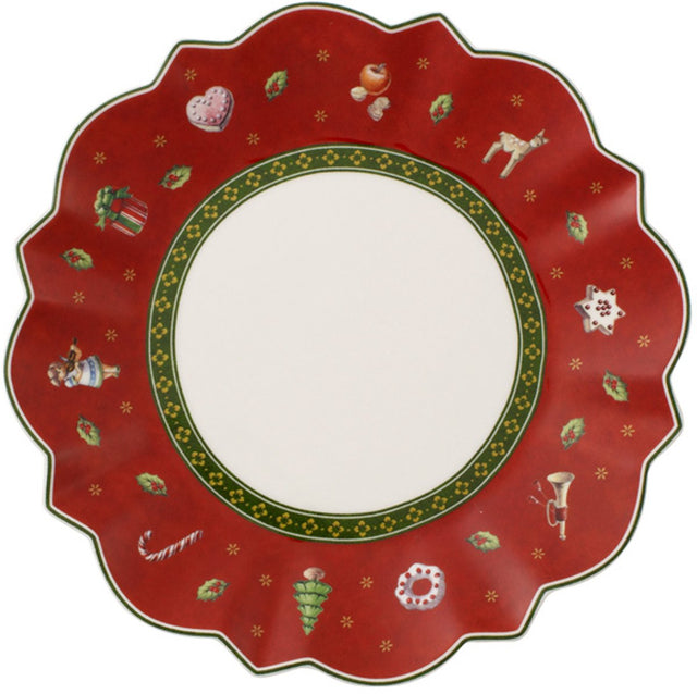 Villeroy boch toy's delight gebakbordje - 17 cm - rood - kerst