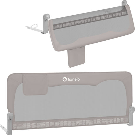 Lionelo hanna bedhekje voor kinderen – 150x66 cm – inklapbaar 180° – bedrek 18 maanden tot 5 jaar – 2 securebelt veiligheidsriemen – standsafe vergrendeling – ademend gaas – zonder gereedschap – voor bed 100-180 cm