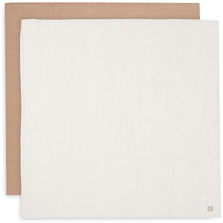 Jollein hydrofiele doek large 115x115cm biscuit ivory (2pack)