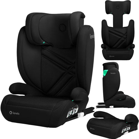 Lionelo hugo i-size autostoel – 100-150 cm – isofix gordel – verstelbare hoofdsteun – geavanceerde zijbescherming – memory foam – wasbare bekleding – groeit mee – comfortabele zitting – i-size norm r129