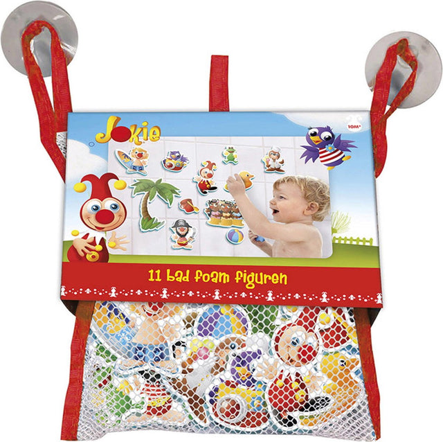 Bambolino jokie efteling badspeelgoed met drijvende foamfiguren - plakt op tegels - opbergnet met zuignappen - peuter en kleuter speelgoed - voor meisjes en jongens - vanaf 1 jaar - speelgoed kinderen - toys