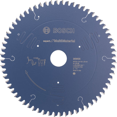 Bosch accessoires cirkelzaagblad expert for multimaterial k v 216x30x2.4 1.8 64 - 2608642493