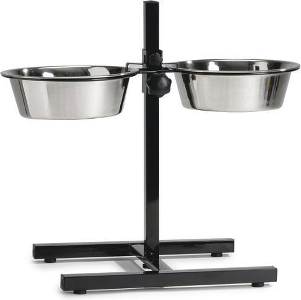 Beeztees standaard - hondenvoer- en drinkbak - zwart - 28 cm