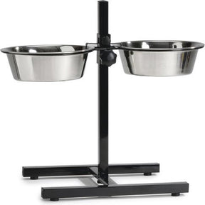 Beeztees standaard - hondenvoer- en drinkbak - zwart - 28 cm