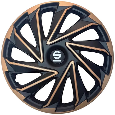 Sparco wieldoppen varese 16 inch zwart goud set van 4