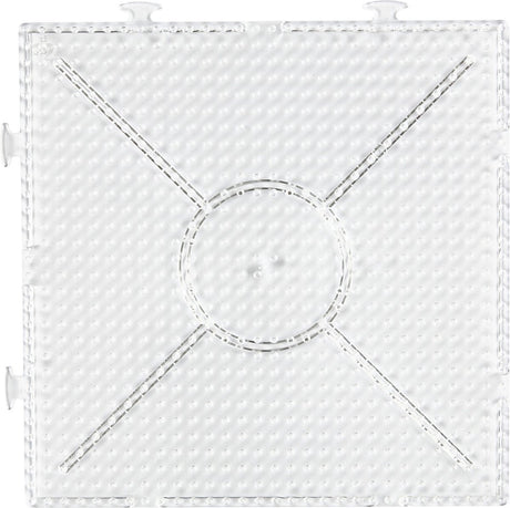 Creotime grondplaat voor strijkkralen - strijkkralenbord - onderplaat - groot vierkant - medium strijkkralen - 15x15cm - 1 stuk
