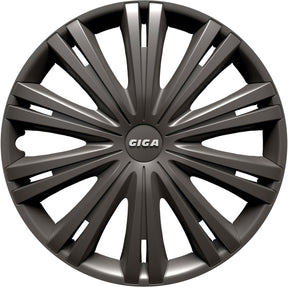 Carpoint wieldoppenset gigadark 16 inch antraciet 4 stuks