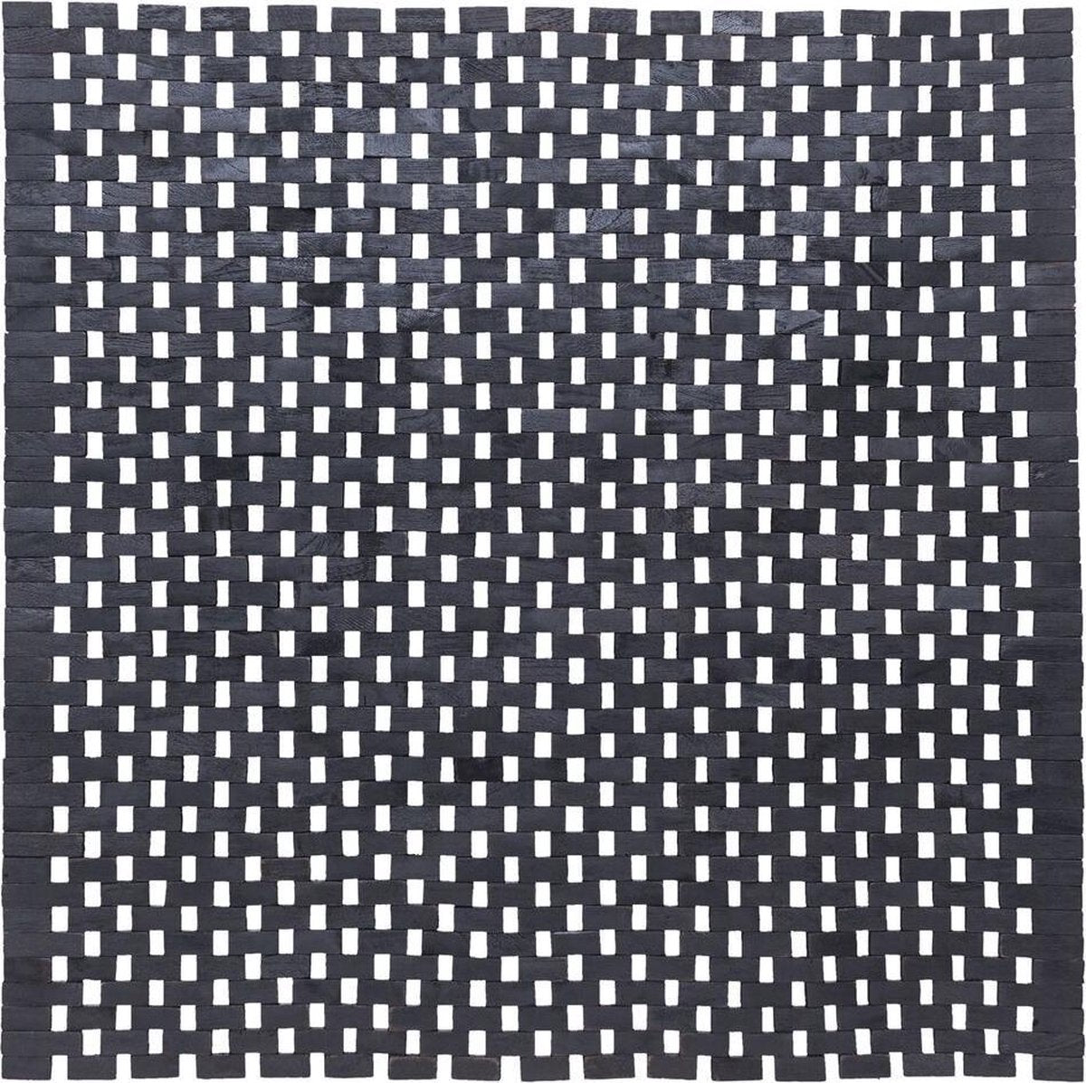 Sealskin woodblock - badmat 60x60 cm - 100% gerecycled hout - teak zwart
