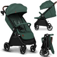 Lionelo ingrid buggy - kinderwagen tot 22 kg - auto-folding systeem - 360° eva wielen - xxl luifel met upf50+ - verstelbare rugleuning en voetsteun - panoramisch ventilatiepaneel - bekerhouder en mand