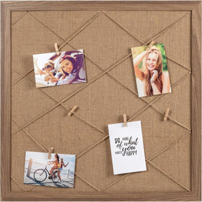 Walther memobord solid - formaat 60x60 cm - bruin 60 cm