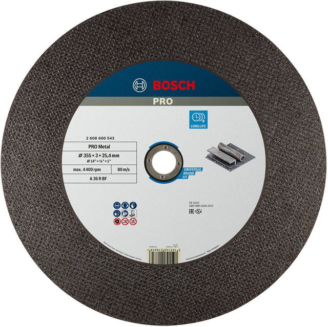 Bosch - doorslijpschijf recht expert for metal a 36 r bf, 350 mm, 25,40 mm, 2,8 mm