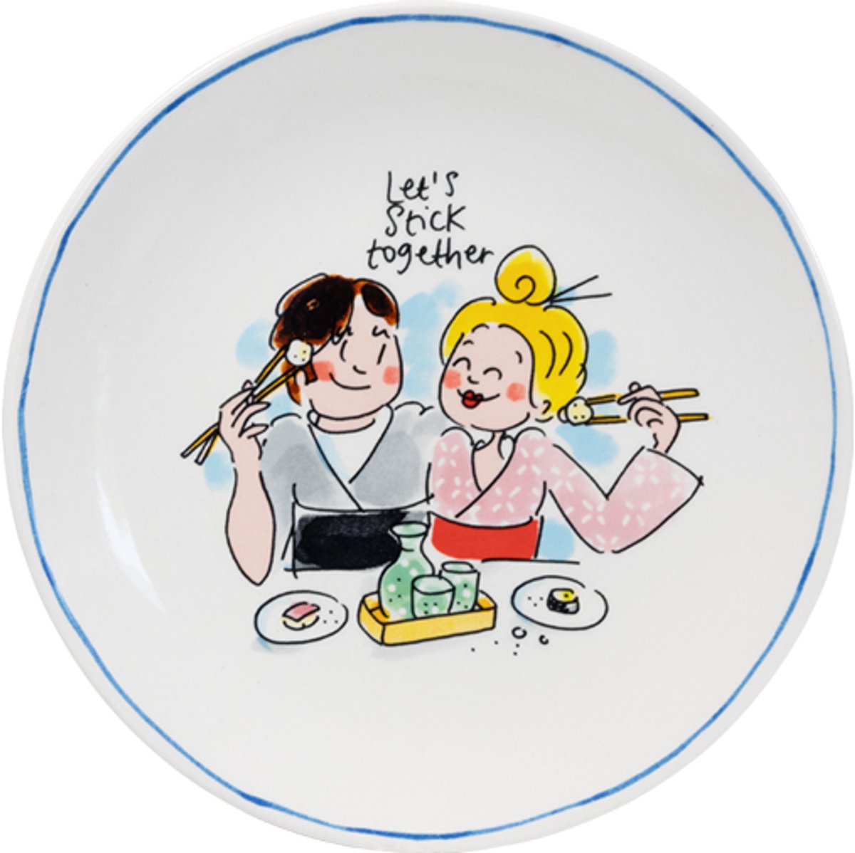 Blond amsterdam , sushi: bord 18 cm stick together
