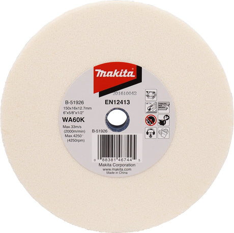 Makita slijpsteen 150x16,0x12,7mm wa60k