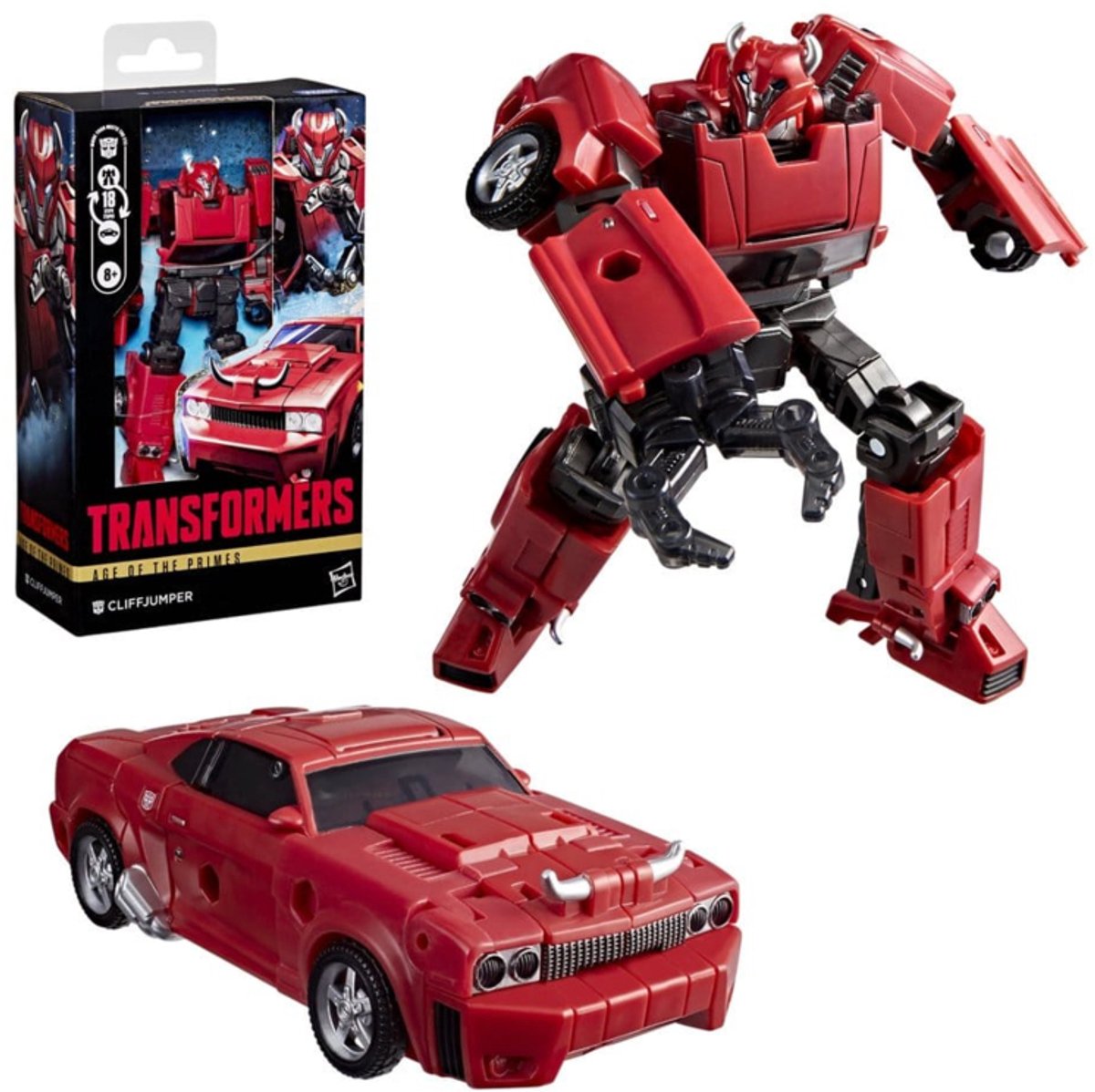Hasbro transformers age of the primes deluxe class action figure cliffjumper 13 cm action figuur