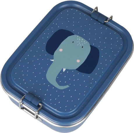 Trixie brooddoos klein - mrs. elephant - rsv lunchbox voor kinderen - makkelijk te openen broodtrommel - rvs
