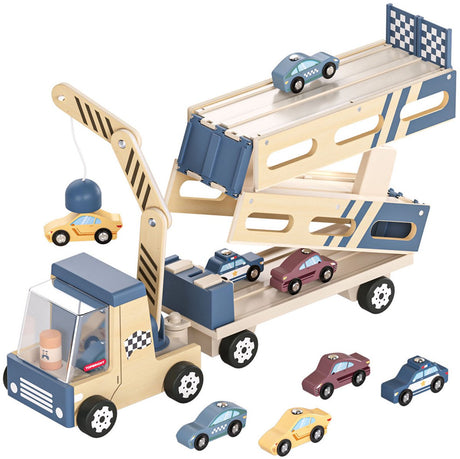 Topbright houten auto transporter racebaan