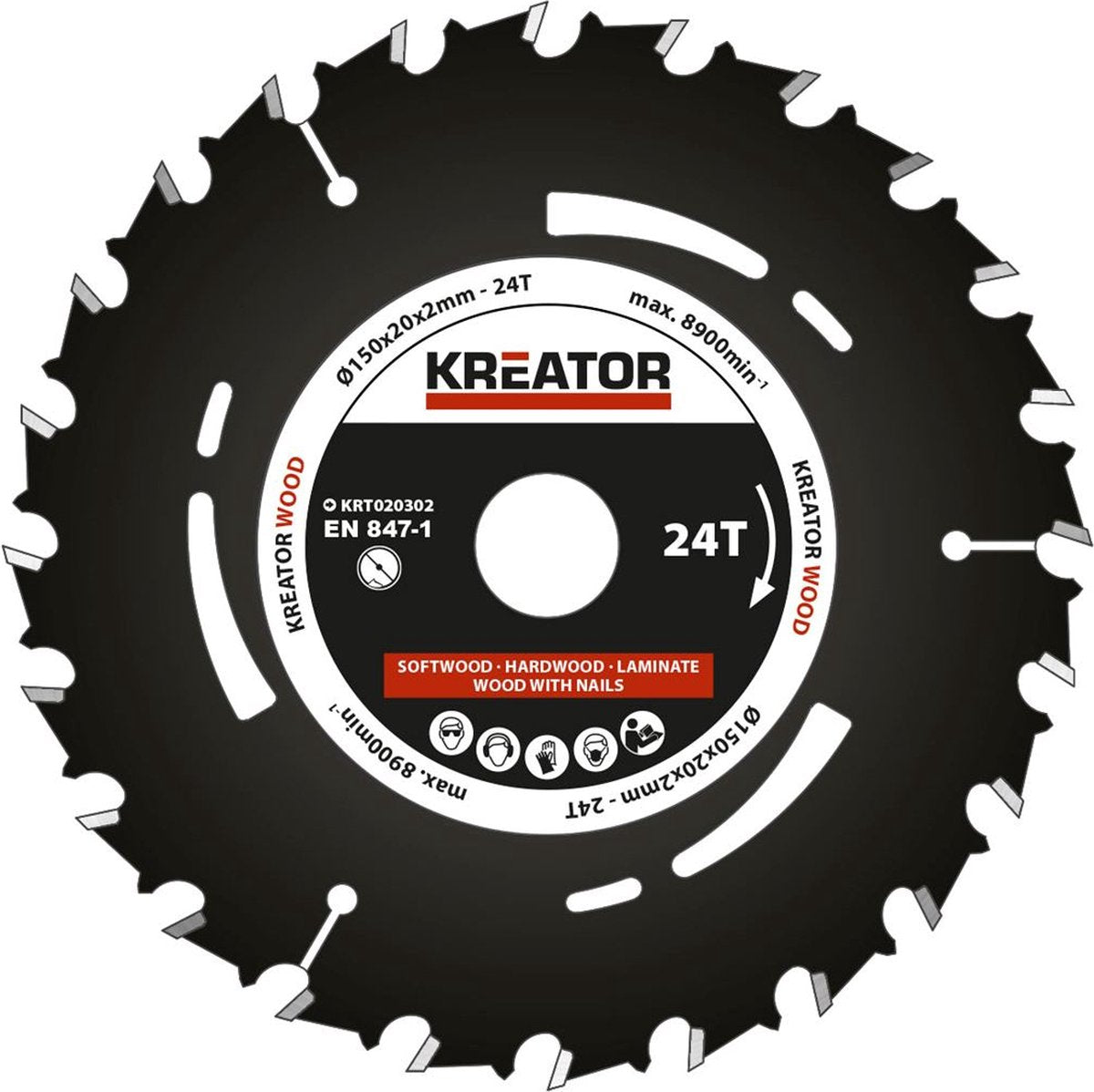 Kreator krt020302 invalzaagblad 150mm 24t
